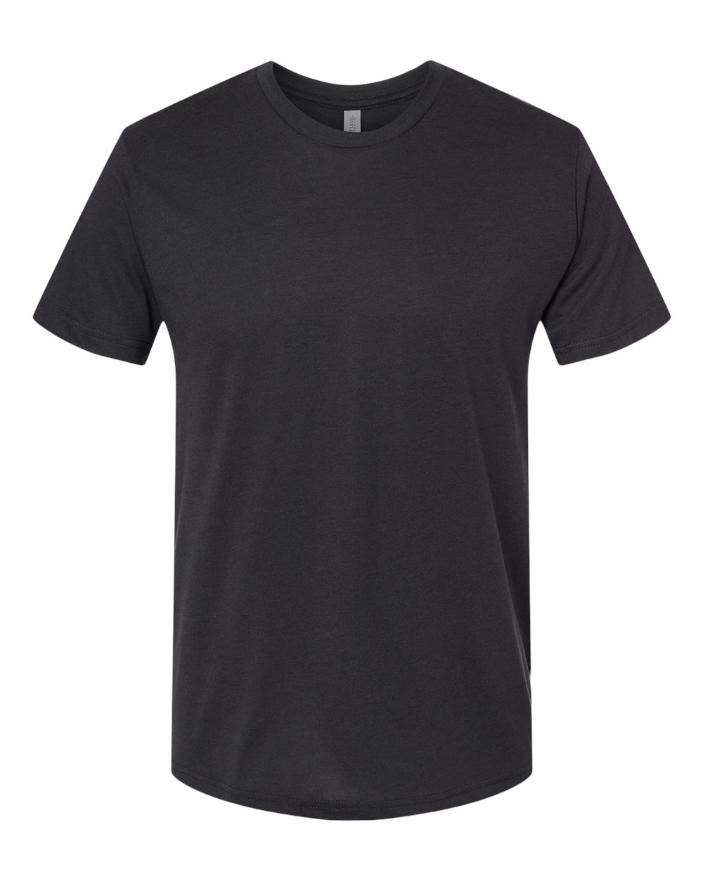 Custom Next Level 6010 unisex triblend t-shirt in Graphite Black, front view, ready for personalized printing