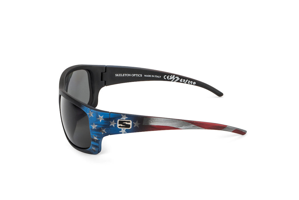 Outlaw sunglasses, American flag edition, side view