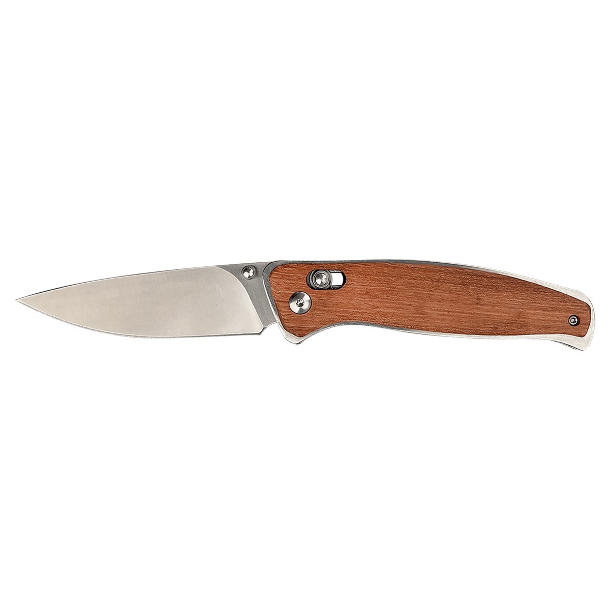 Button-lock folding knife with pocket clip