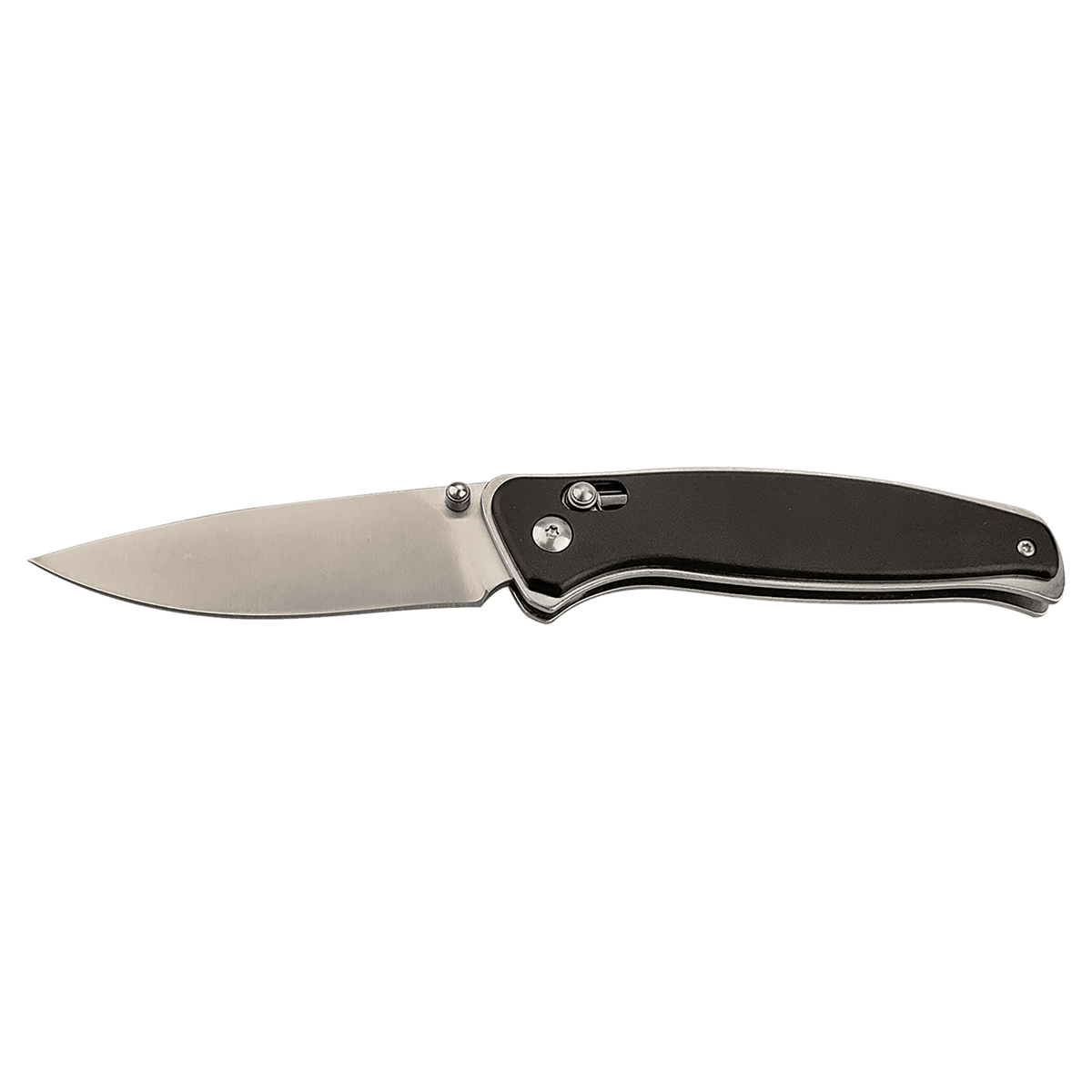 Button-lock folding knife with pocket clip, pocket clip detail