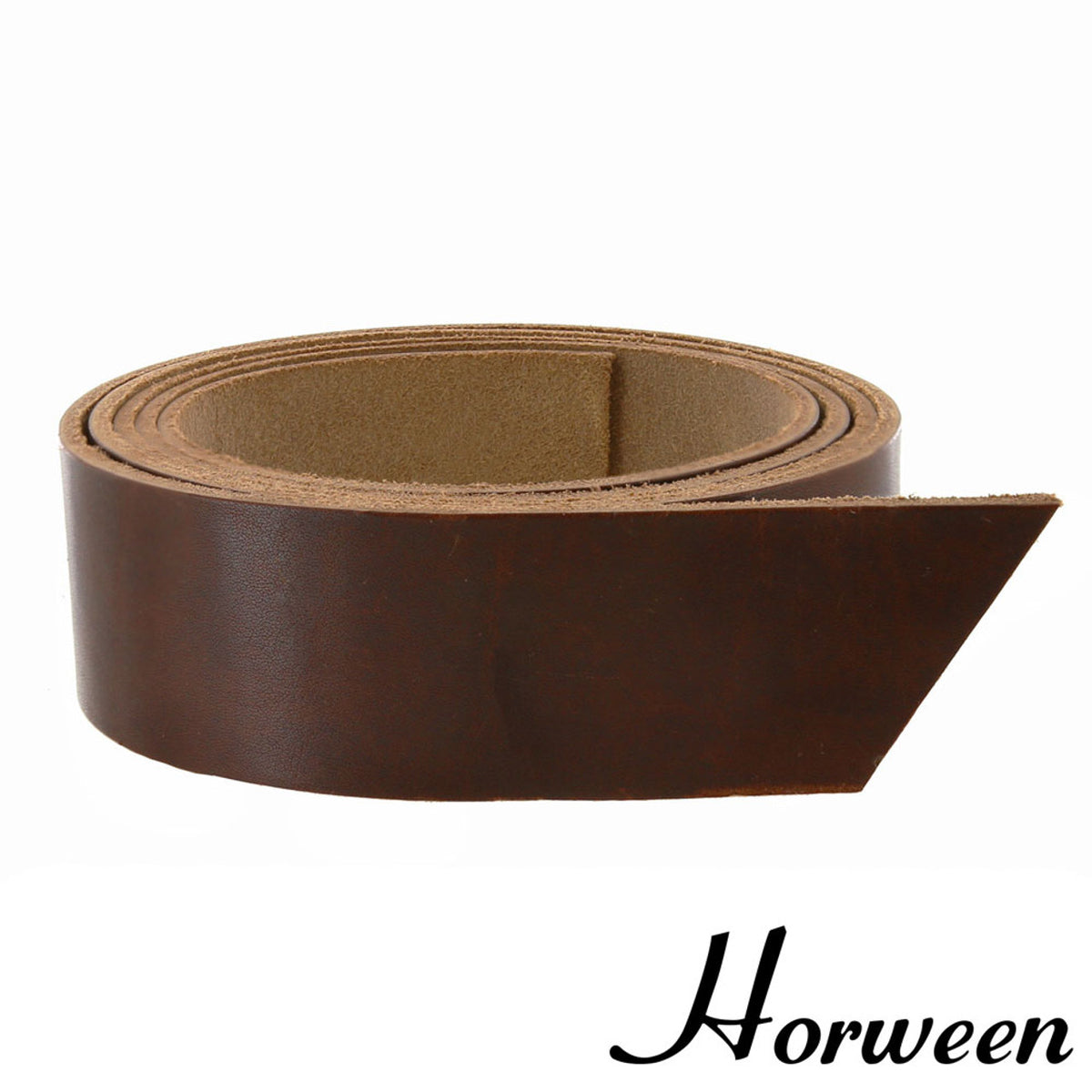Horween Dublin leather belt in brown nut