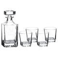 Custom engraved 750ml square glass decanter set