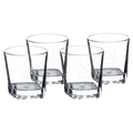 Custom engraved 11 oz. square rocks glasses, set of 4