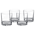 Custom engraved 9 oz. round rocks glasses, set of 4