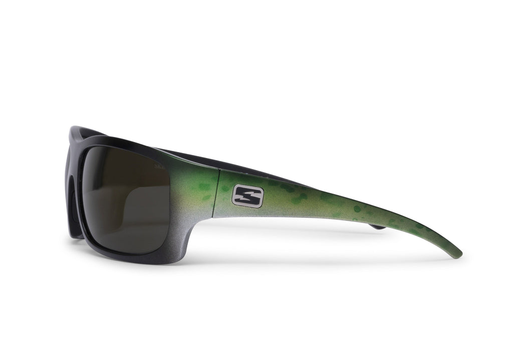 Outlaw sunglasses, bass fishing edition, close-up