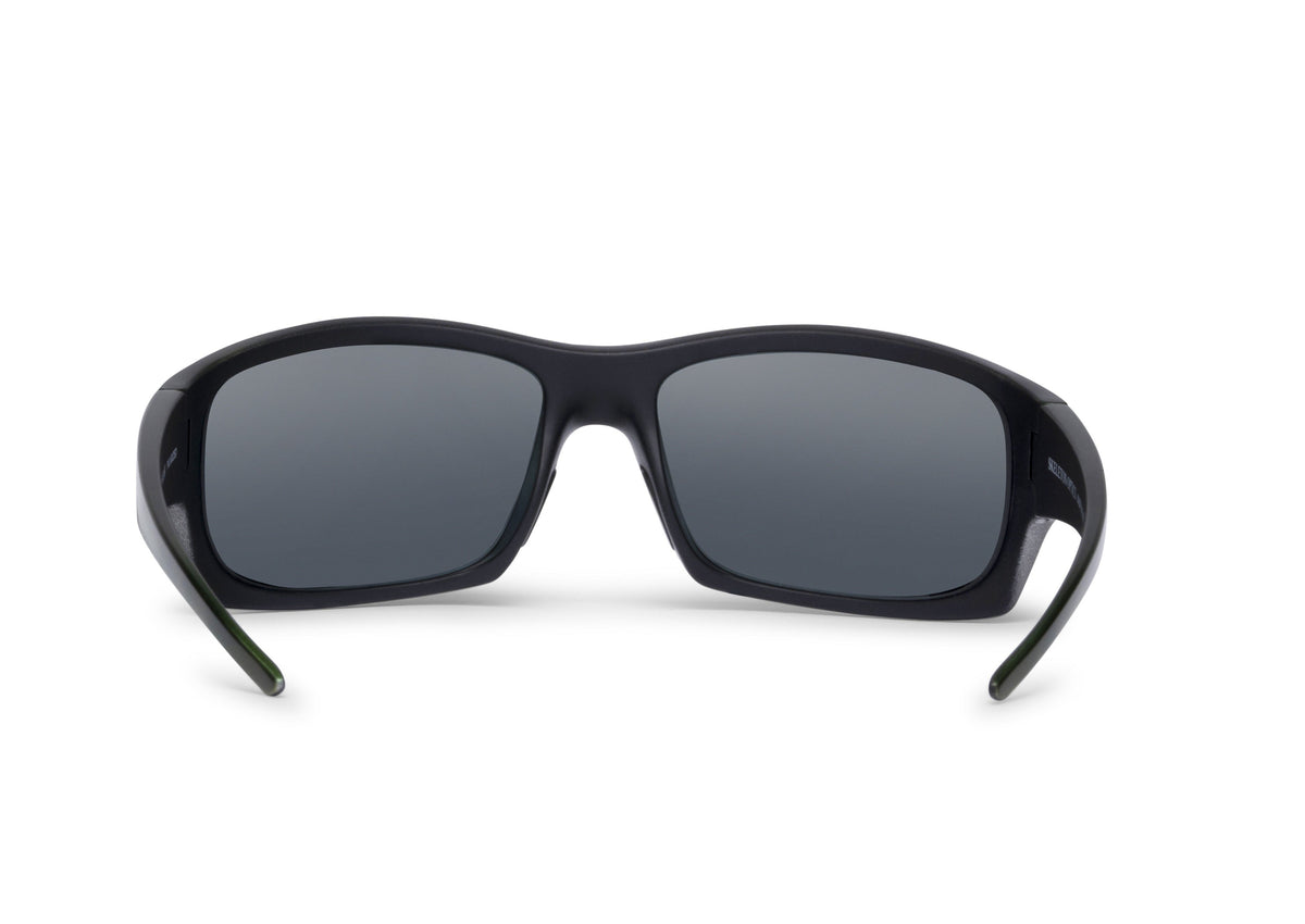 Outlaw sunglasses, bass fishing edition, on-face view