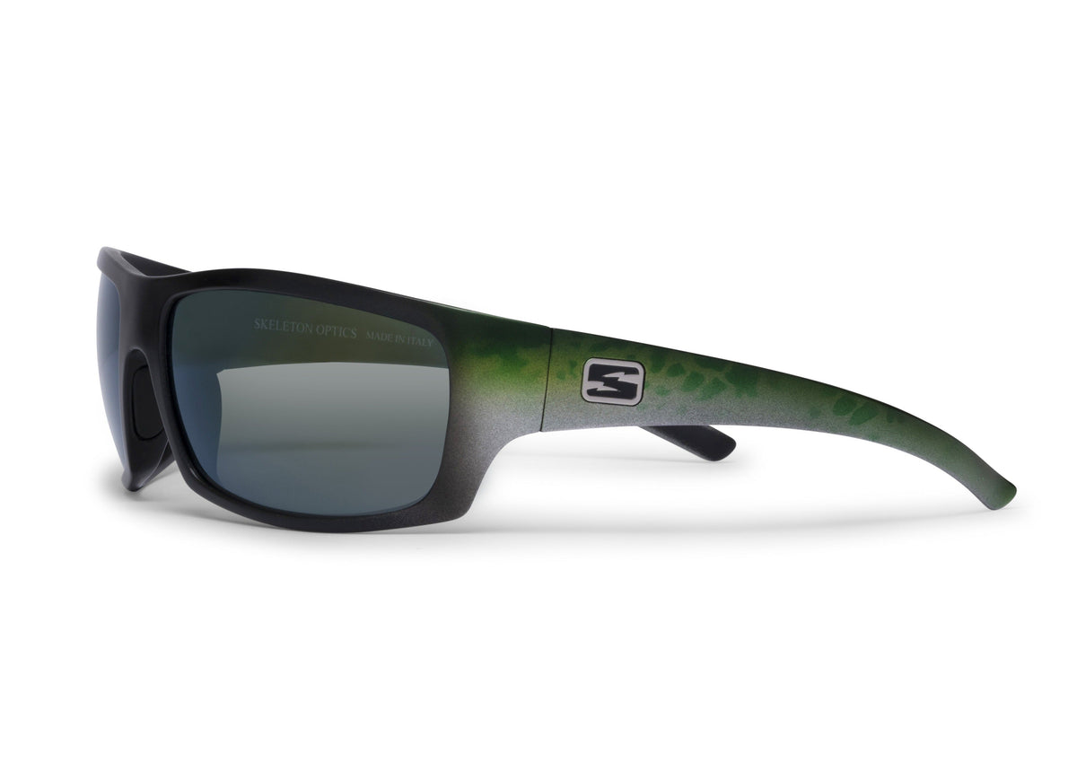 Renegade sunglasses, bass fishing edition, lens detail