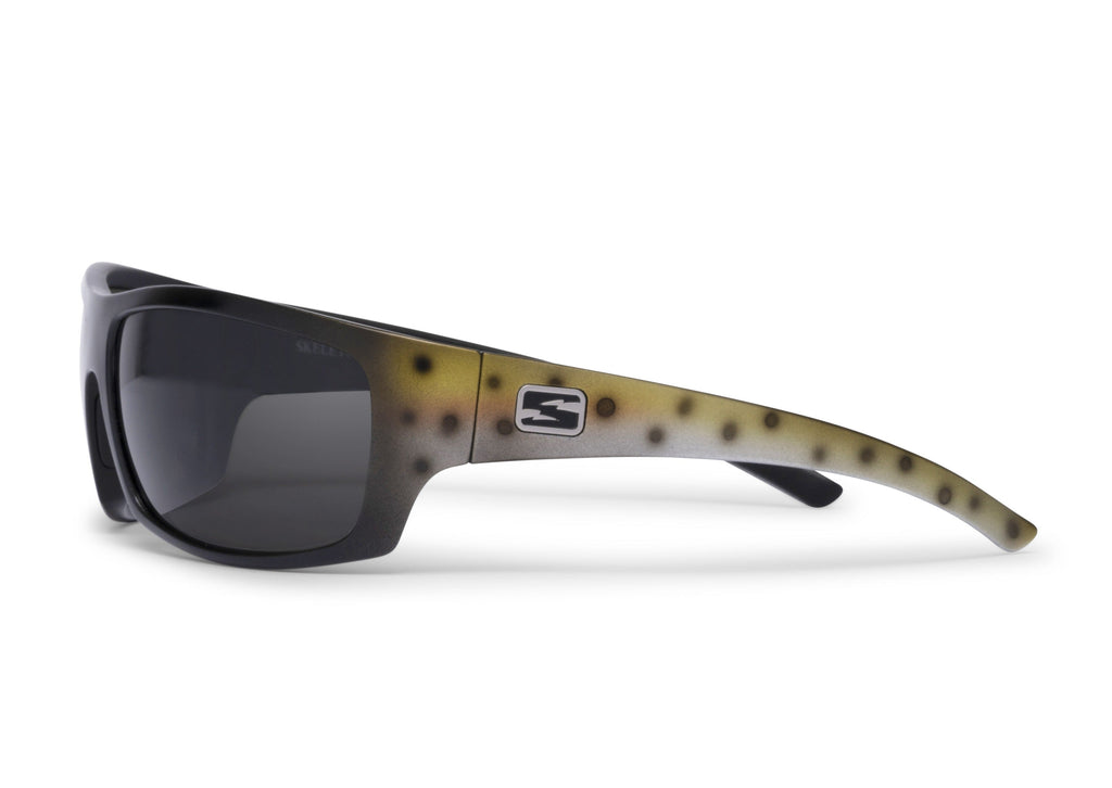 Renegade sunglasses, brown trout fishing edition, lens detail