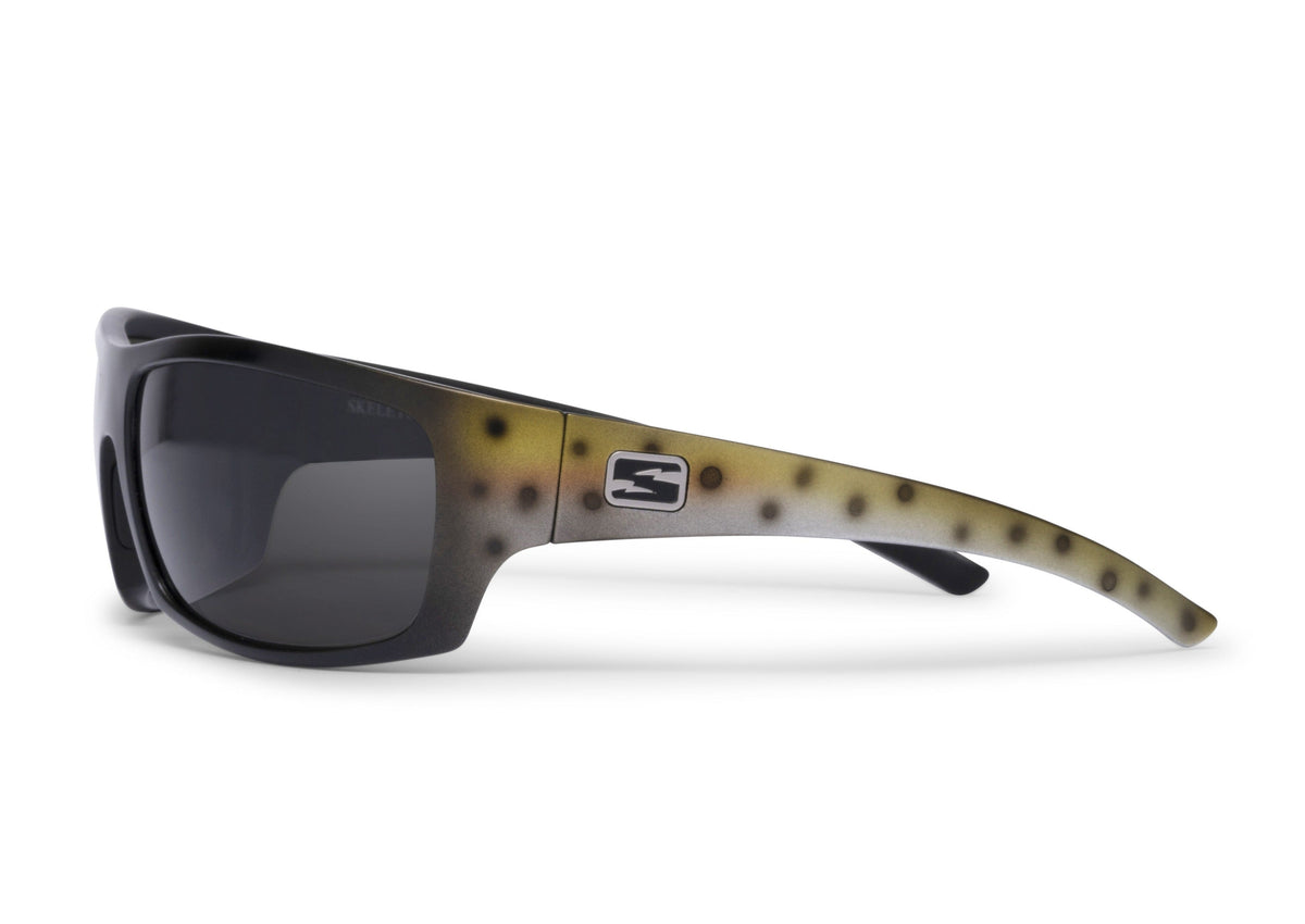 Renegade sunglasses, brown trout fishing edition, lens detail