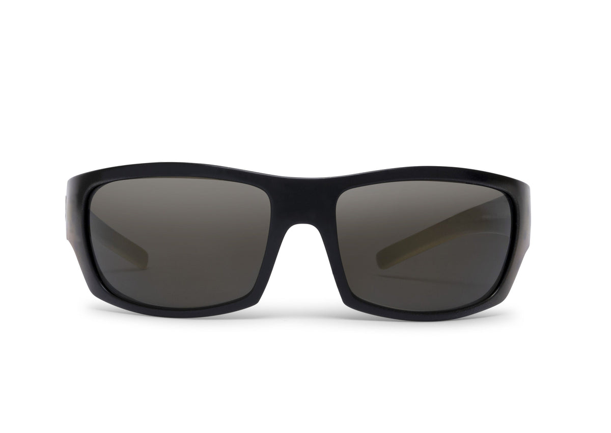 Renegade sunglasses, brown trout fishing edition, case and packaging