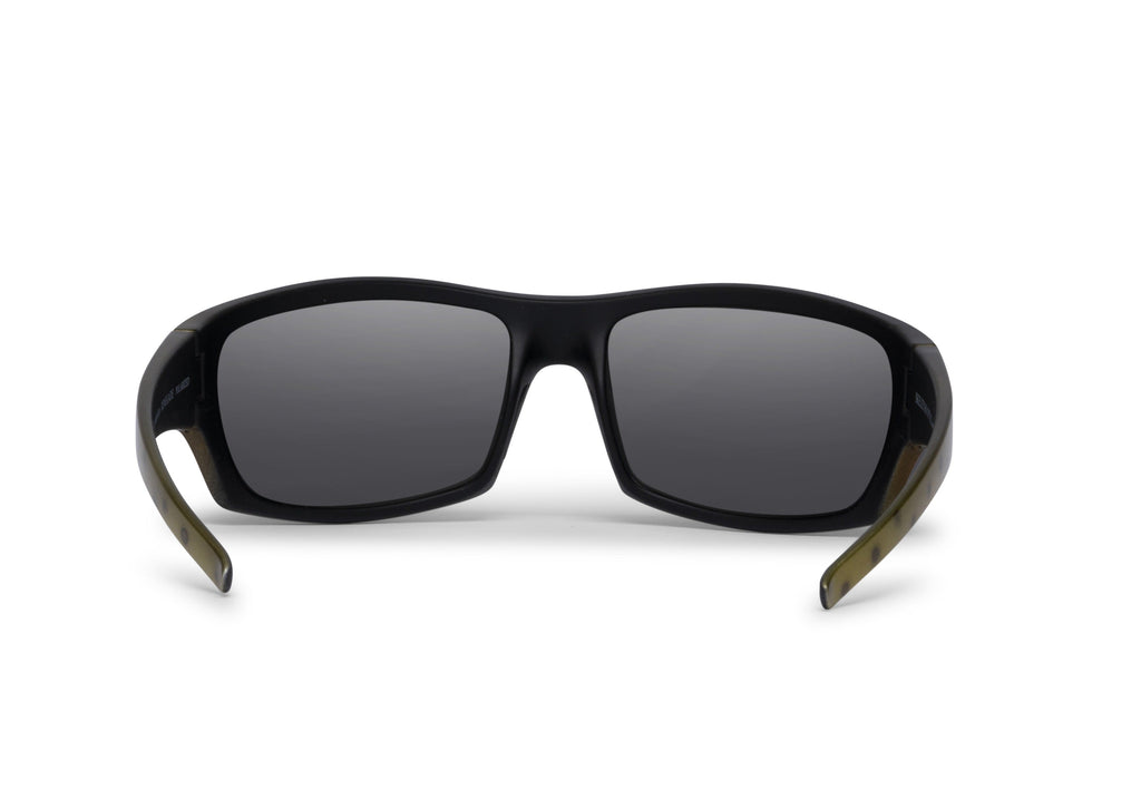 Renegade sunglasses, brown trout fishing edition, on-face view