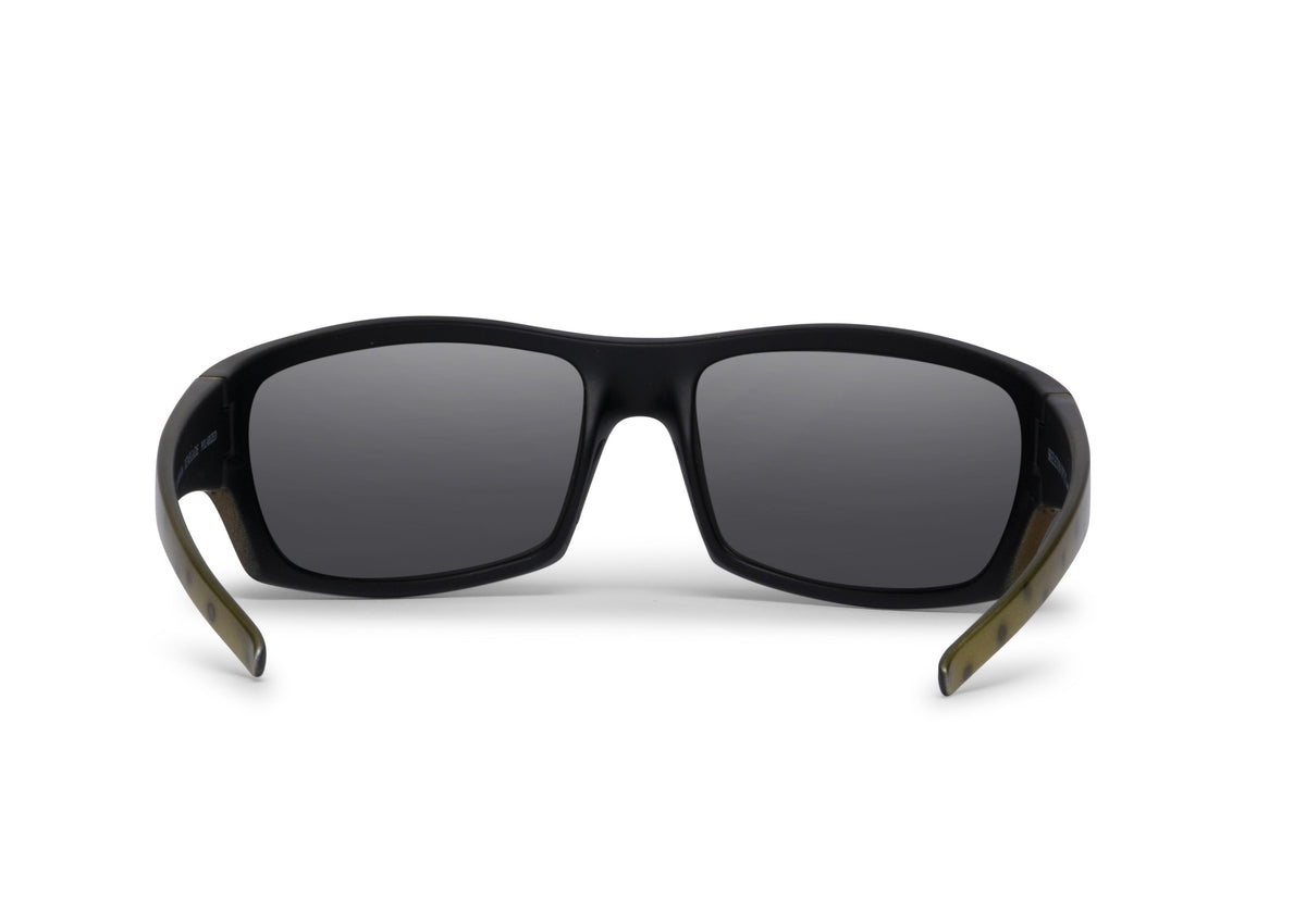 Renegade sunglasses, brown trout fishing edition, on-face view