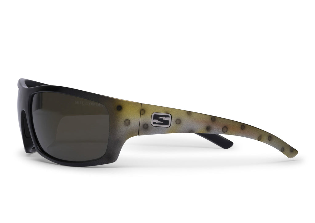 Renegade sunglasses, cutthroat trout collector edition, lens detail