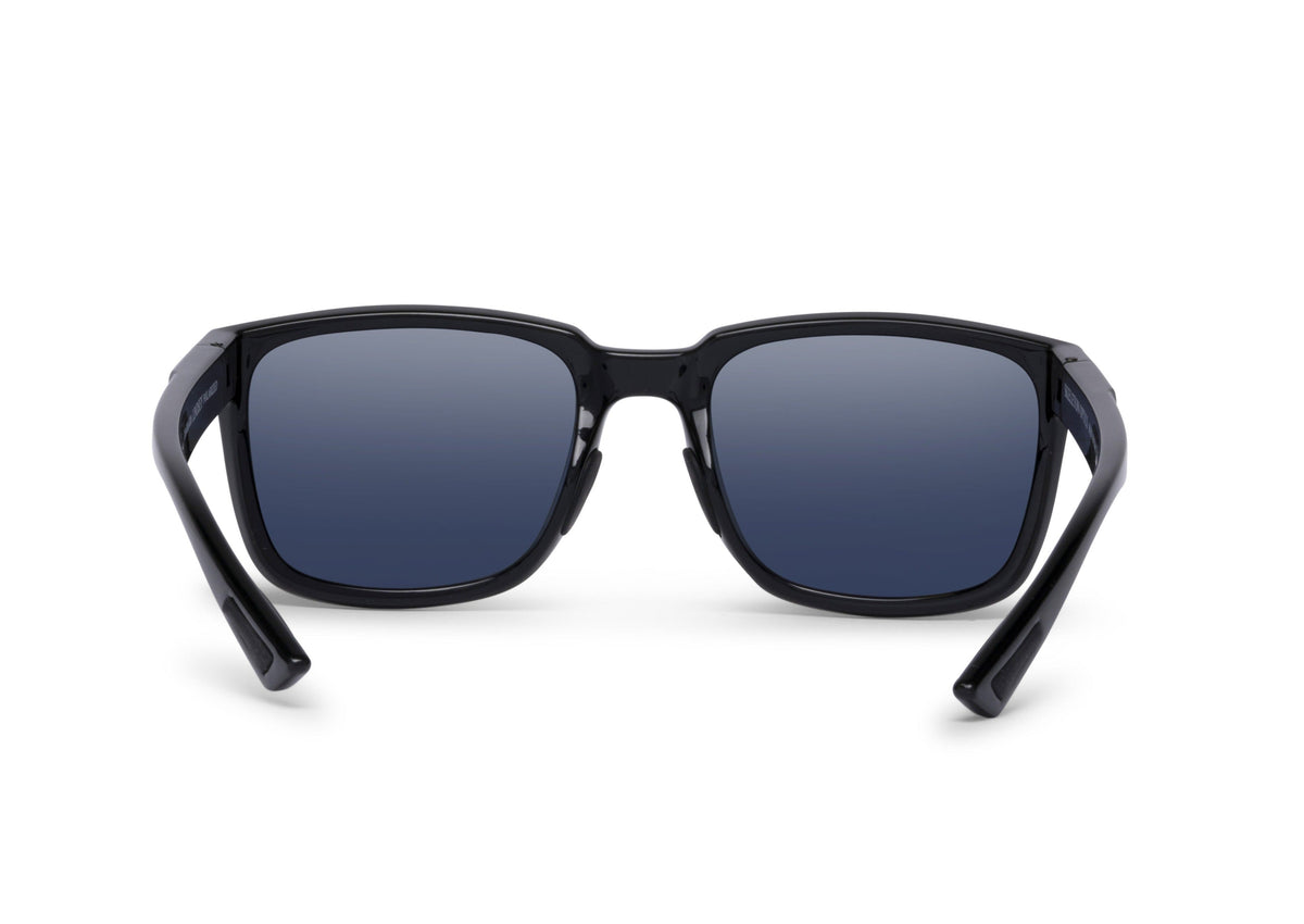 Lindsey sunglasses in glossy black, on-face view