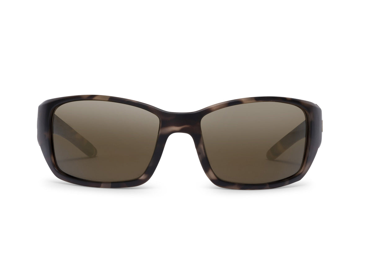 Flo sunglasses in cheetah print matte finish, side view