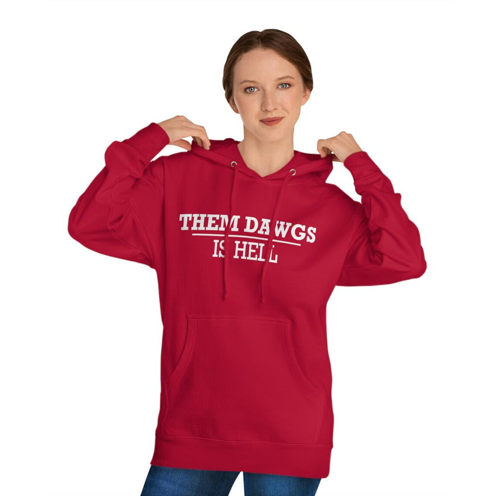 Georgia Bulldogs Them Dawgs is Hell hoodie in red