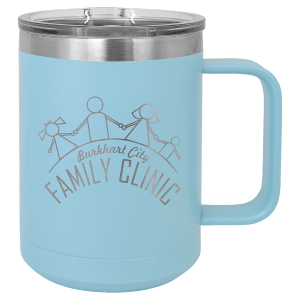 Custom engraved coffee mug in Orange