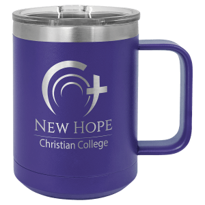 Custom engraved coffee mug in Dark Gray
