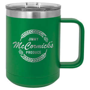 Custom engraved coffee mug in Royal