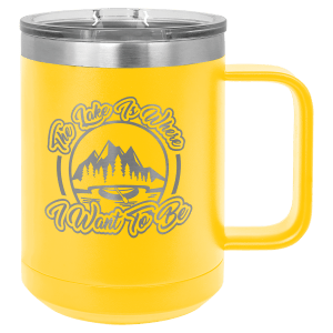Custom engraved coffee mug in Red