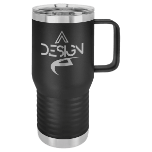 Insulated travel mug in Coral