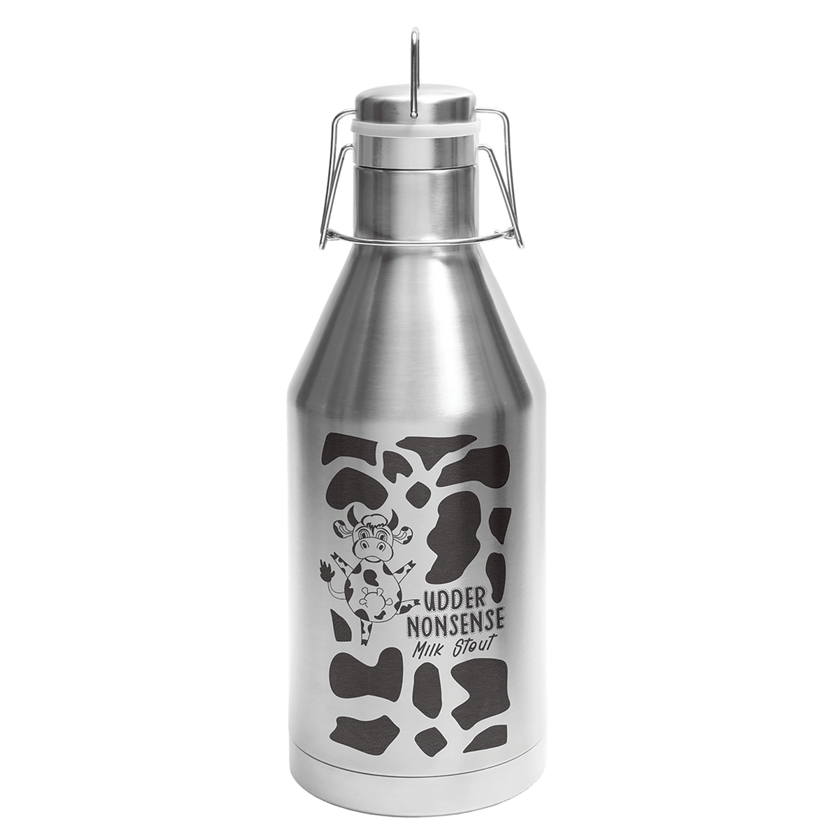Insulated growler with swing-top lid