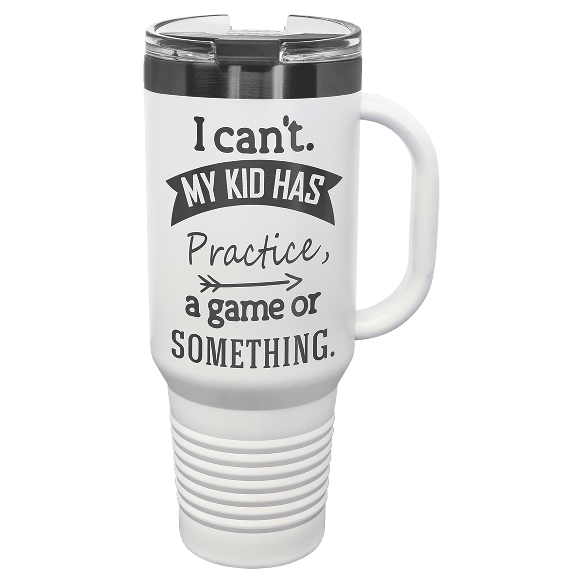 Ion-plated tumbler in white and ghost black finish, 32 oz. Water Bottle