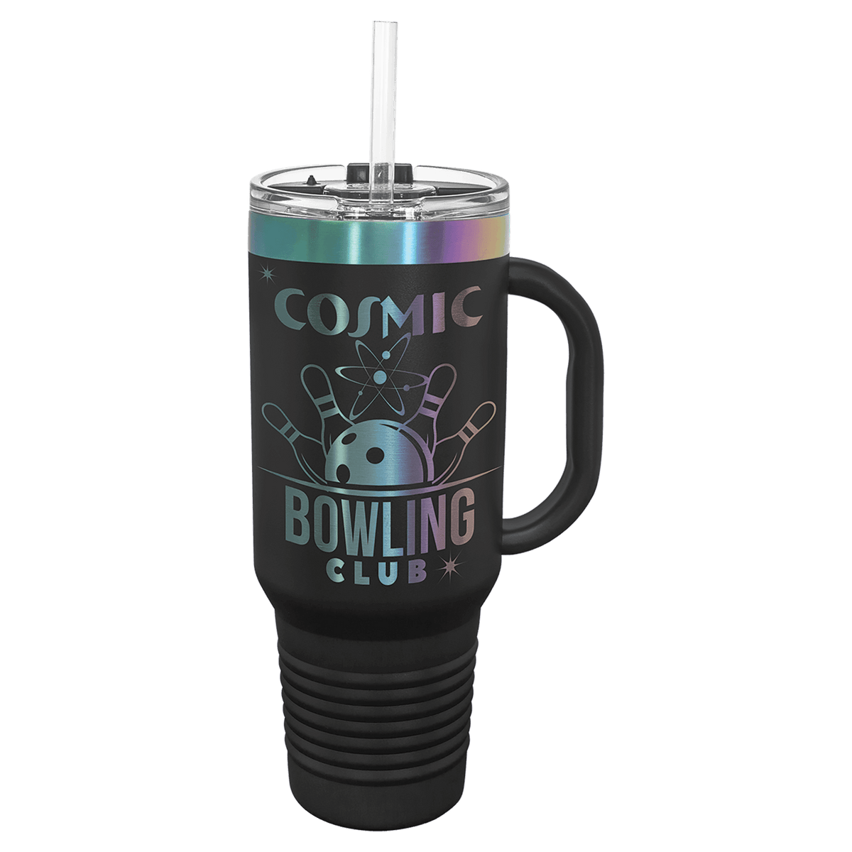Ion-plated tumbler in black and prism finish, 32 oz. Water Bottle