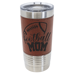 Sport-themed tumbler engraved with a Volleyball icon