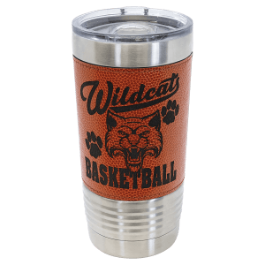 Sport-themed tumbler engraved with a Soccer icon
