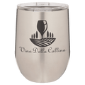 Custom engraved 12 oz. stemless wine glass