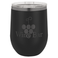 Ion-plated tumbler in black and ghost black finish
