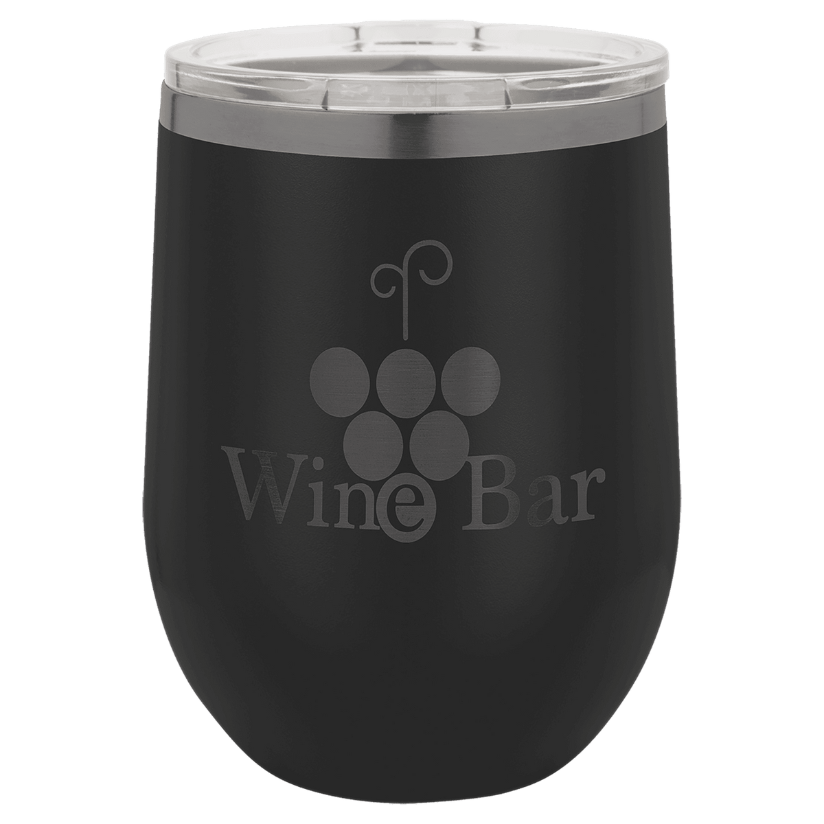 Ion-plated tumbler in black and ghost black finish