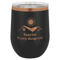 Ion-plated tumbler in black and rose gold finish