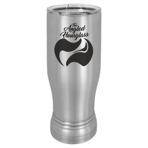 Custom engraved pilsner glass in Olive Green