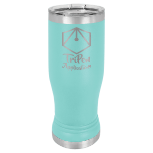Custom engraved pilsner glass in Maroon