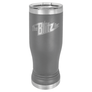 Custom engraved pilsner glass in Purple