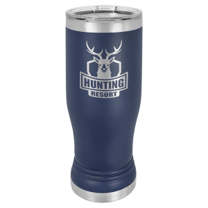 Custom engraved pilsner glass in Light Purple
