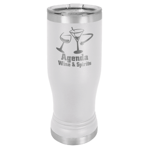 Custom engraved pilsner glass in Pink