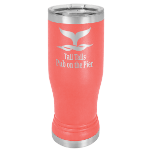 Custom engraved pilsner glass in Black