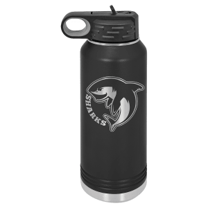 Insulated water bottle, large size in Coral