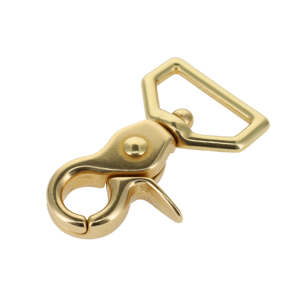 Leather firefighter glove strap with Gold Plate trigger snap