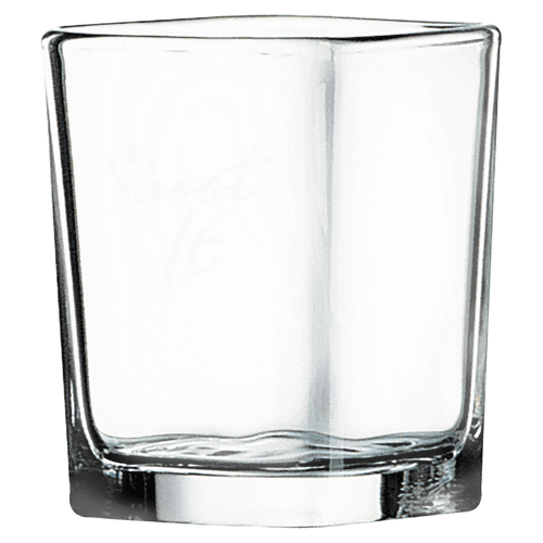 Custom engraved 2 1/4 oz. square shot glass