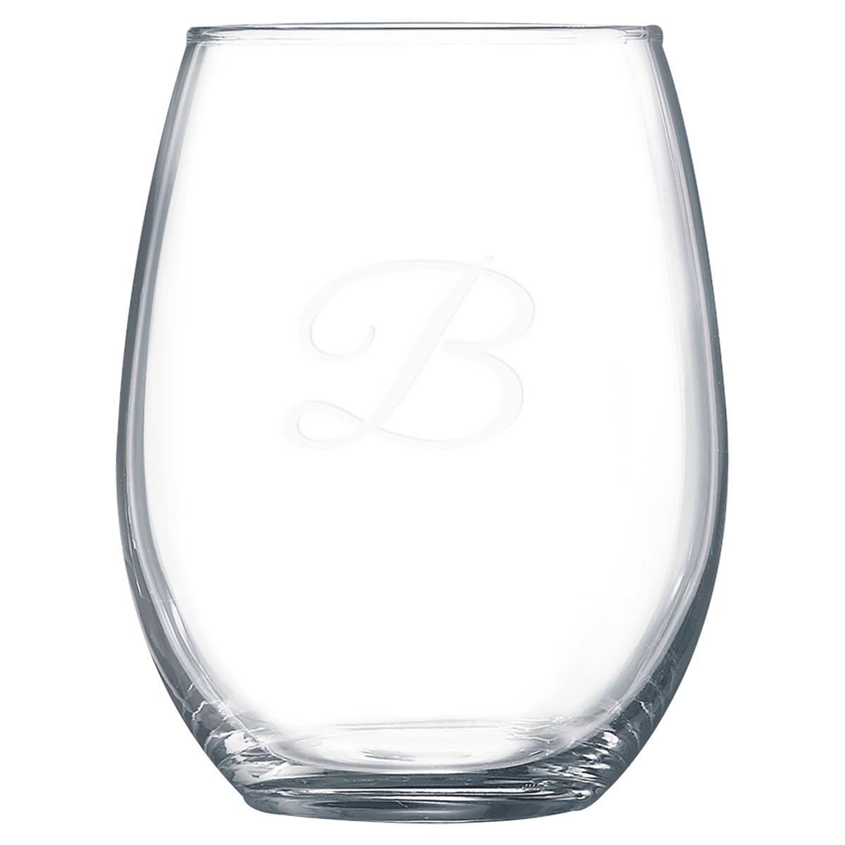 Custom engraved 21 oz. stemless wine glass