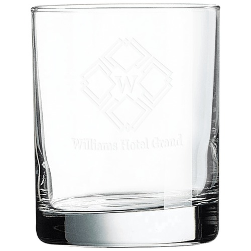 Custom engraved 10.5 oz. on the rocks glass