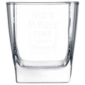Custom engraved 10 1/2 oz. square on the rocks glass