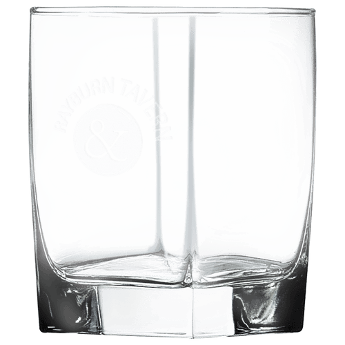 Square double old fashioned whiskey glass