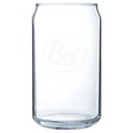 Custom engraved 16 oz. can glass