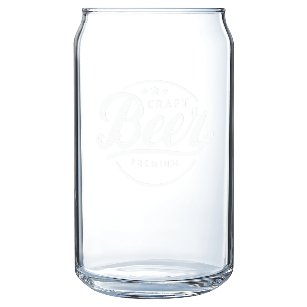 Custom engraved 16 oz. can glass