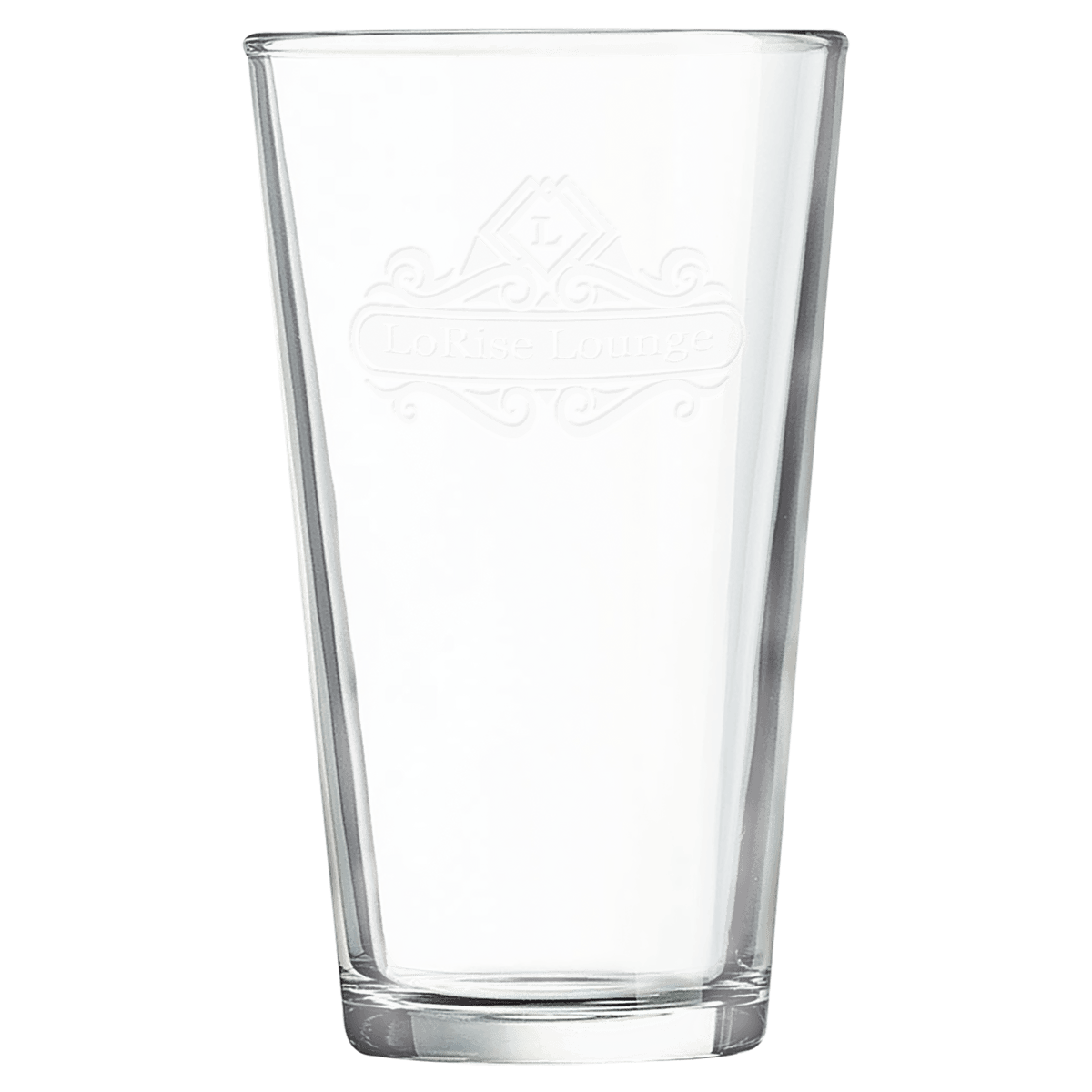 Custom engraved 16 oz. pint mixing glass